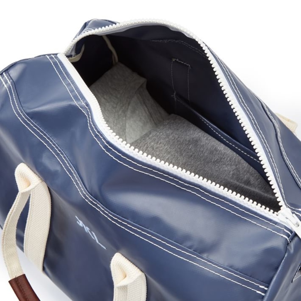 NWT - MARK & GRAHAM X STEELE Waterproof Navy Duffel Bag “R” Monogram